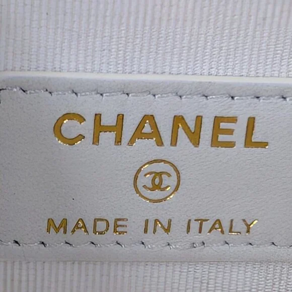 Chanel White Caviar Leather Mini Top Handle Vanity Case - Picture 10 of 16